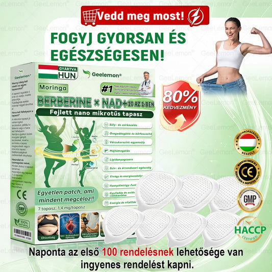 𝑮𝐞𝐞𝑳𝐞𝒎𝒐𝒏® 👩‍⚕️ 10 az 1-ben karcsúsító nano mikrotűs tapasz (Napi egyszeri használat, látható változások 7 napon belül) Elhízás, szív- és érrendszeri egészség, cukorbetegség