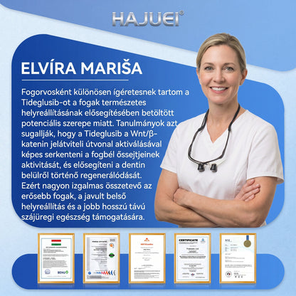 🦷HAJUEI® Tideglusib Fog & íny Javító mikrotűs tapasz | Fejlett őssejt-aktiváló fogcsíkok (újjáépíti a fogzománcot és a dentint • erősíti az ínyt • megszünteti a fogkövet és a szagokat • megállítja a fogérzékenységet)