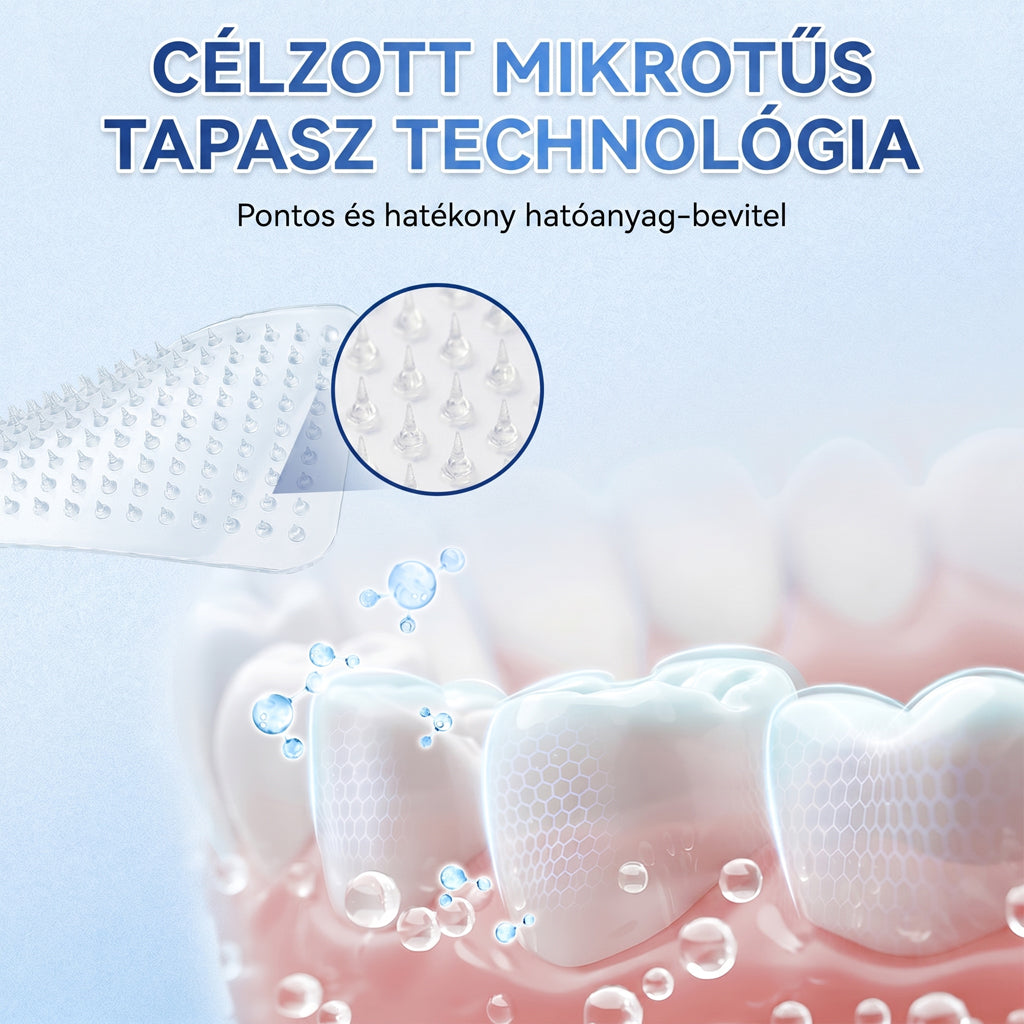 🦷HAJUEI® Tideglusib Fog & íny Javító mikrotűs tapasz | Fejlett őssejt-aktiváló fogcsíkok (újjáépíti a fogzománcot és a dentint • erősíti az ínyt • megszünteti a fogkövet és a szagokat • megállítja a fogérzékenységet)
