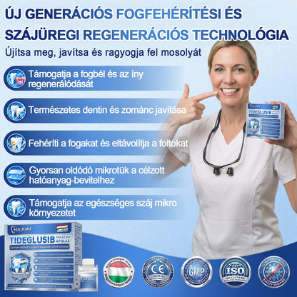 🦷HAJUEI® Tideglusib Fog & íny Javító mikrotűs tapasz | Fejlett őssejt-aktiváló fogcsíkok (újjáépíti a fogzománcot és a dentint • erősíti az ínyt • megszünteti a fogkövet és a szagokat • megállítja a fogérzékenységet)