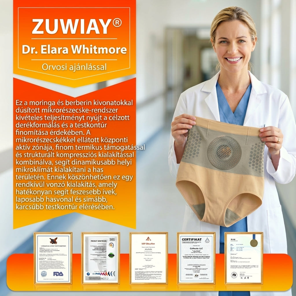 Hivatalos Márkabolt 💪 ZUWIAY® 2026 Moringa & Berberine 4-in-1 Mikrorészecskés Alakformáló és Zsírégető Rövidnadrág