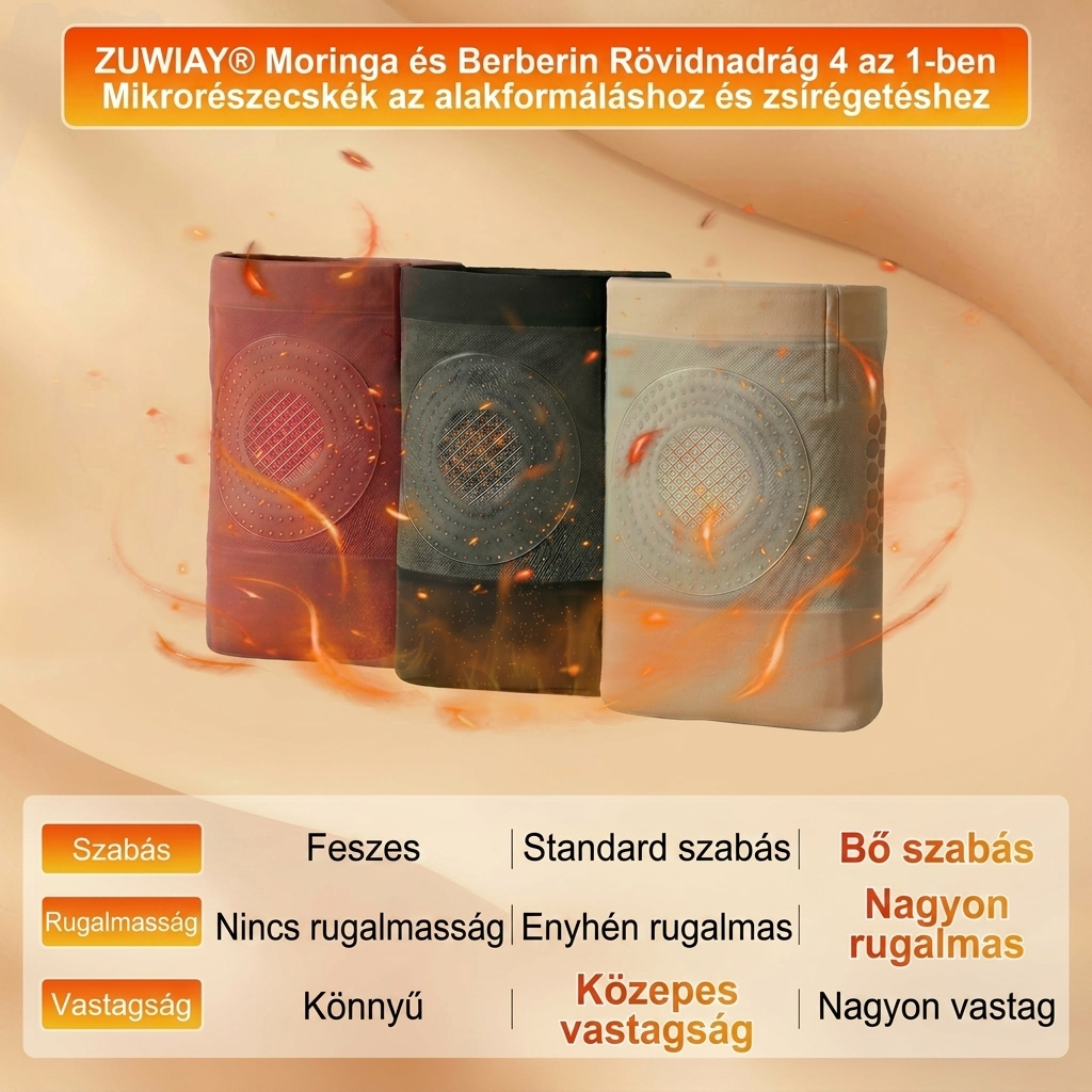 Hivatalos Márkabol🎈 ZUWIAY® 2026 Moringa & Berberine 4-in-1 Mikrorészecskés Alakformáló és Zsírégető Rövidnadrág