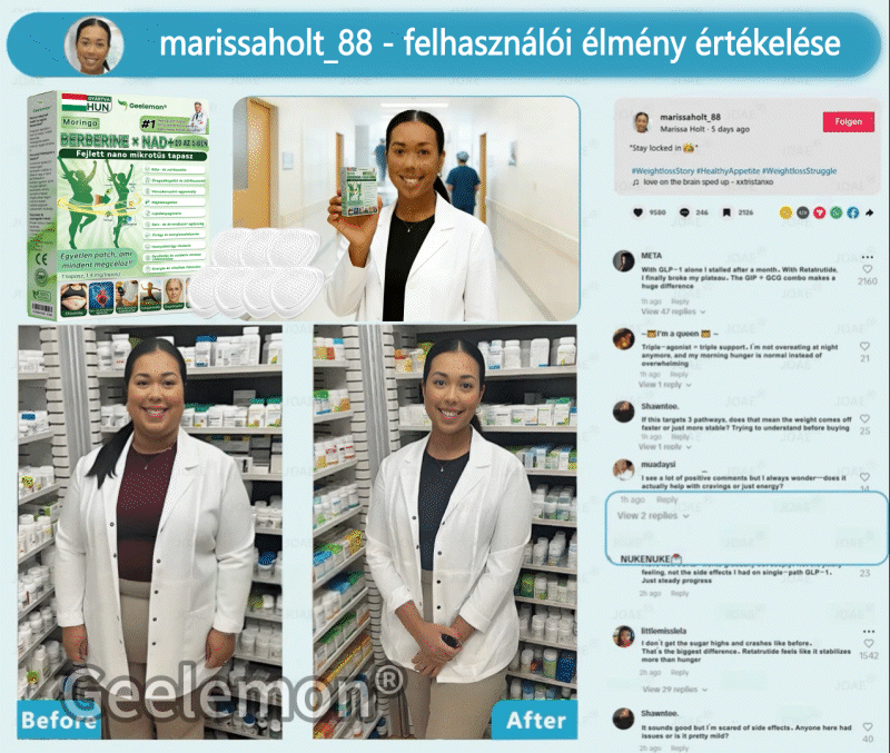 𝑮𝐞𝐞𝑳𝐞𝒎𝒐𝒏® 👩‍⚕️ 10 az 1-ben karcsúsító nano mikrotűs tapasz (Napi egyszeri használat, látható változások 7 napon belül) Elhízás, szív- és érrendszeri egészség, cukorbetegség