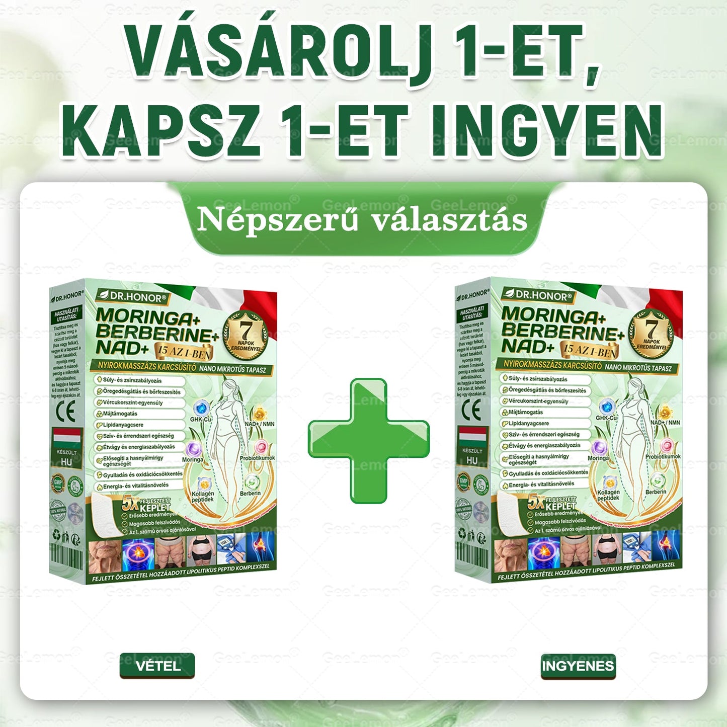 𝐆𝐞𝑒𝐿𝑒𝐦𝐨𝐧® 👩‍⚕️ Glumasetide 8 az 1-ben Karcsú és Egészséges Nano Mikrotűs Tapasz