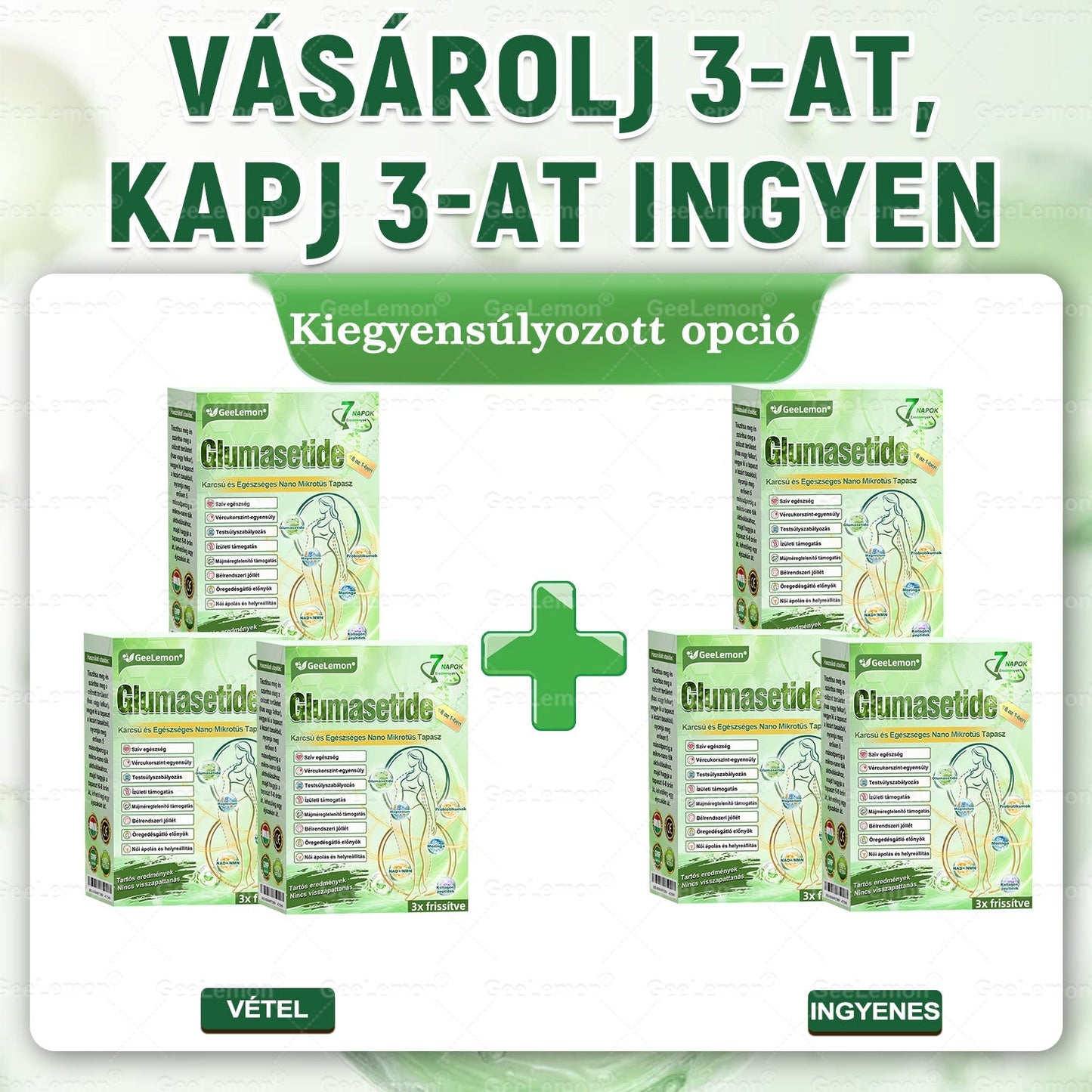 Magyar hivatalos bol 👩‍⚕️ 𝐆𝐞𝐞𝐋𝐞𝐦𝐨𝐧® 8 az 1-ben karcsúsító nano mikrotűs tapasz 🇭🇺 Napi egyszeri használat ✅ 7 napon belül látható eredmény – Alkalmas elhízás, szív- és érrendszeri problémák, cukorbetegség és ízületi problémák kezelésére
