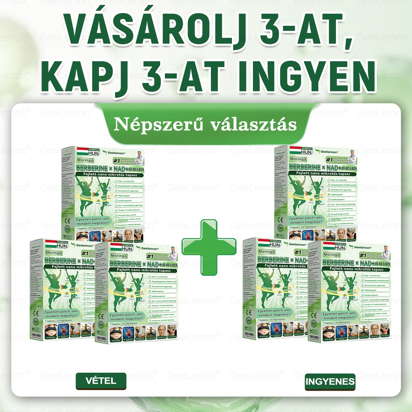 𝑮𝐞𝐞𝑳𝐞𝒎𝒐𝒏® 👩‍⚕️ 10 az 1-ben karcsúsító nano mikrotűs tapasz (Napi egyszeri használat, látható változások 7 napon belül) Elhízás, szív- és érrendszeri egészség, cukorbetegség