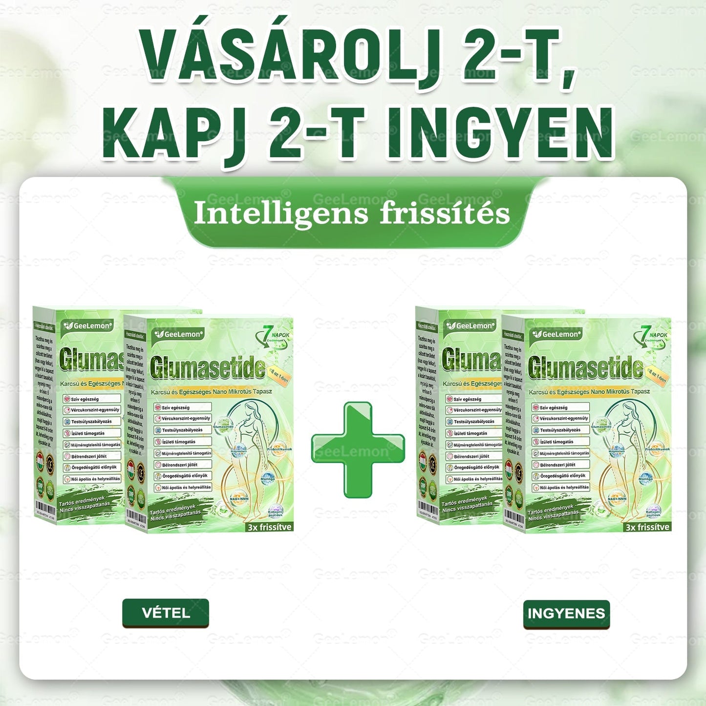 Magyar hivatalos bol 👩‍⚕️ 𝐆𝐞𝐞𝐋𝐞𝐦𝐨𝐧® 8 az 1-ben karcsúsító nano mikrotűs tapasz 🇭🇺 Napi egyszeri használat ✅ 7 napon belül látható eredmény – Alkalmas elhízás, szív- és érrendszeri problémák, cukorbetegség és ízületi problémák kezelésére