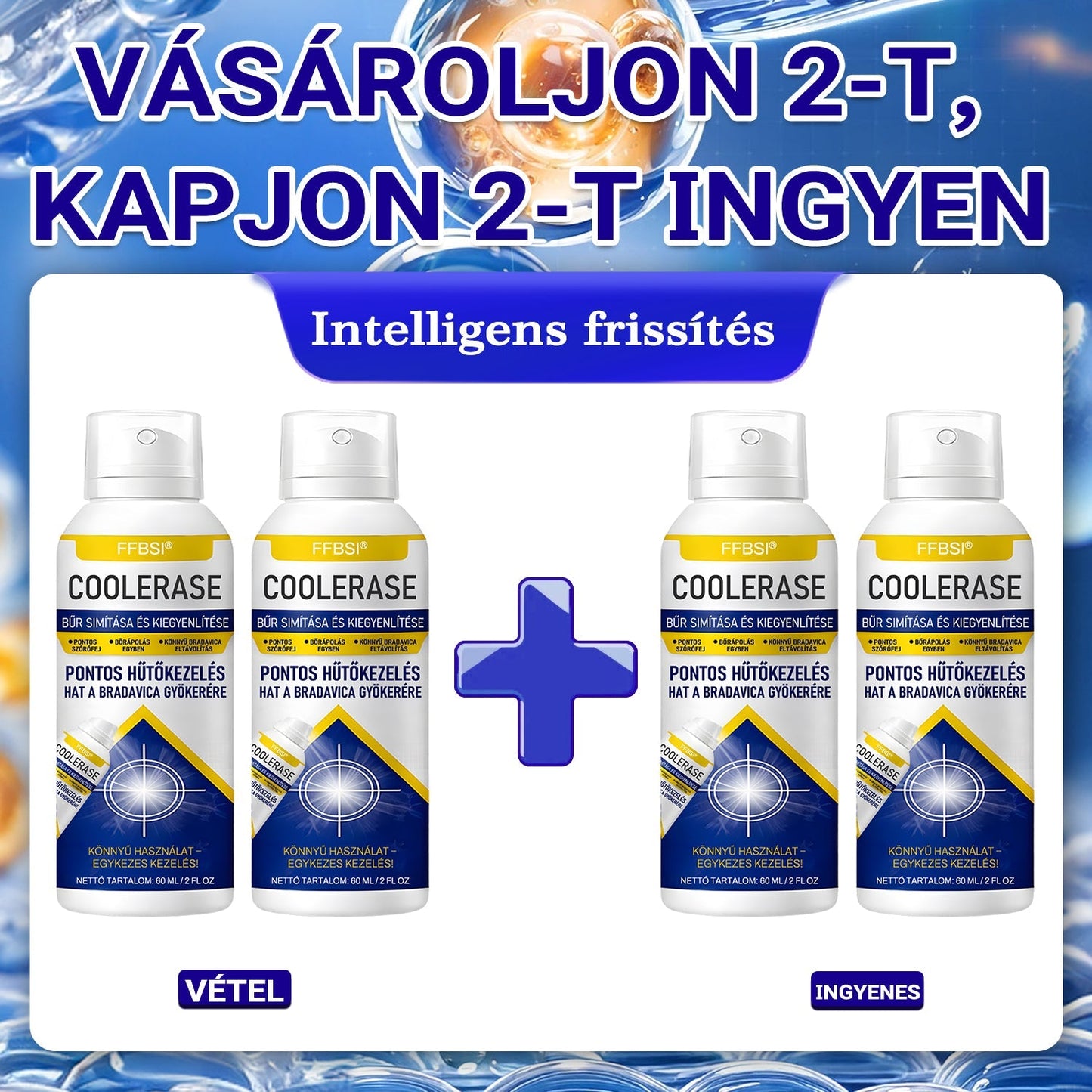 FFBSI® ❄ CoolErase Bőrregeneráló Spray (Szemölcsök, Hólyagok, Ekcéma, Pikkelysömör, Bőrkinövések, Akne, Bőrcímkék, Hegek, Anyajegyek)