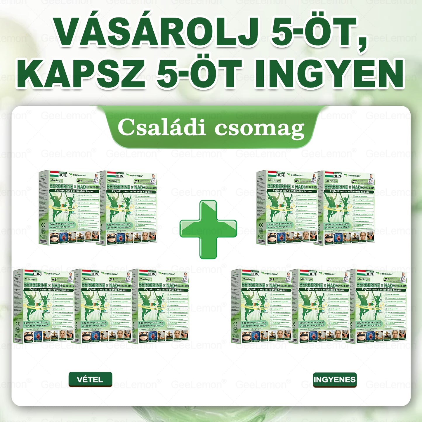 𝑮𝐞𝐞𝑳𝐞𝒎𝒐𝒏® 👩‍⚕️ 10 az 1-ben karcsúsító nano mikrotűs tapasz (Napi egyszeri használat, látható változások 7 napon belül) Elhízás, szív- és érrendszeri egészség, cukorbetegség